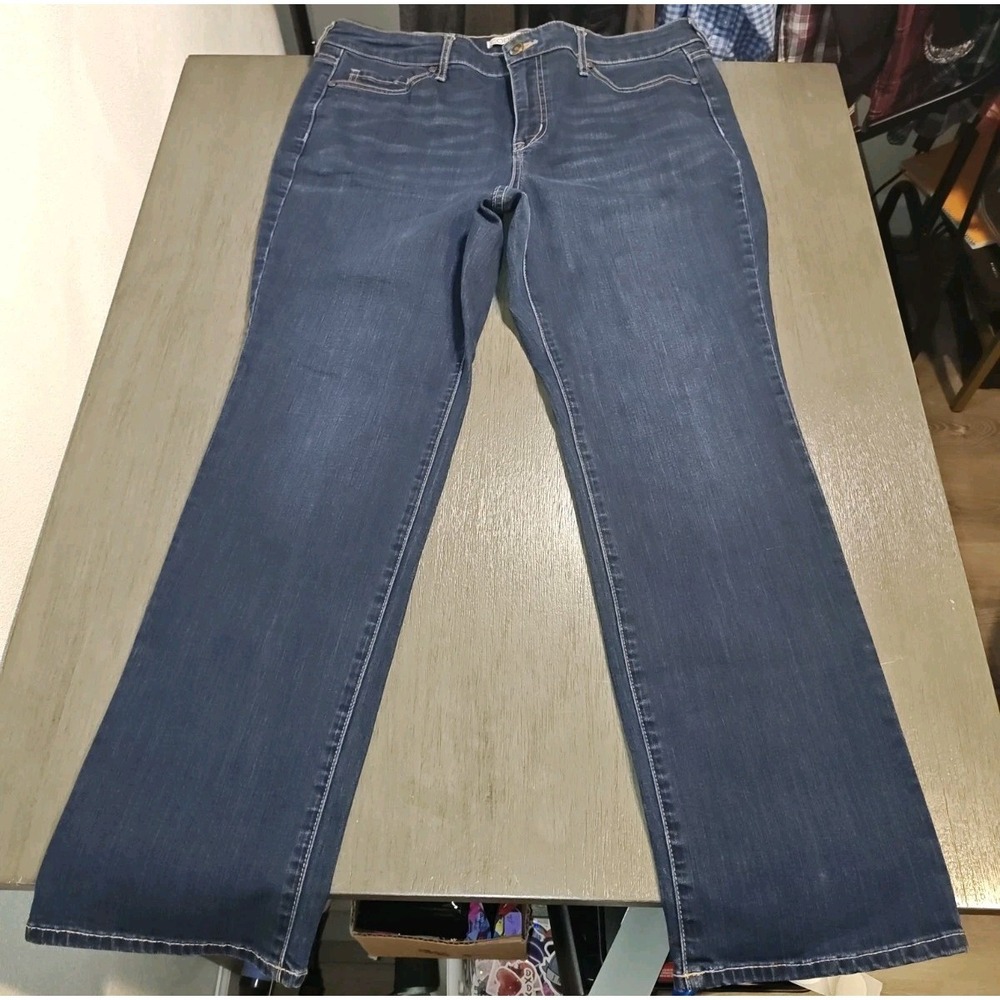 Code Bleu Chelsea Straight Jeans Women's 14P Dark Wash Stretch Petite